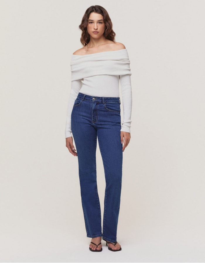 Shoulder — Calça Jeans Escura Bootcut
