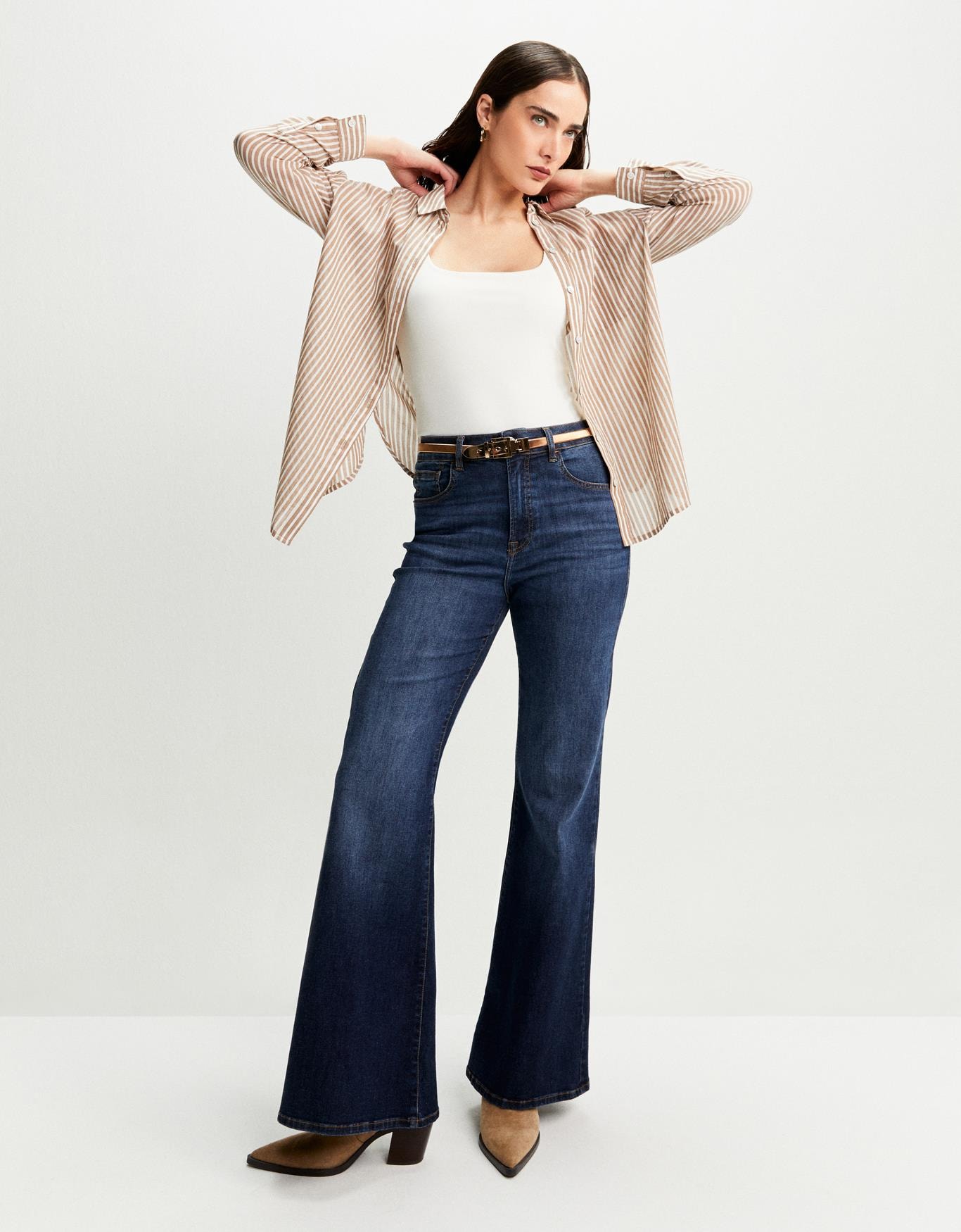 Calça Jeans Flare Cintura Alta