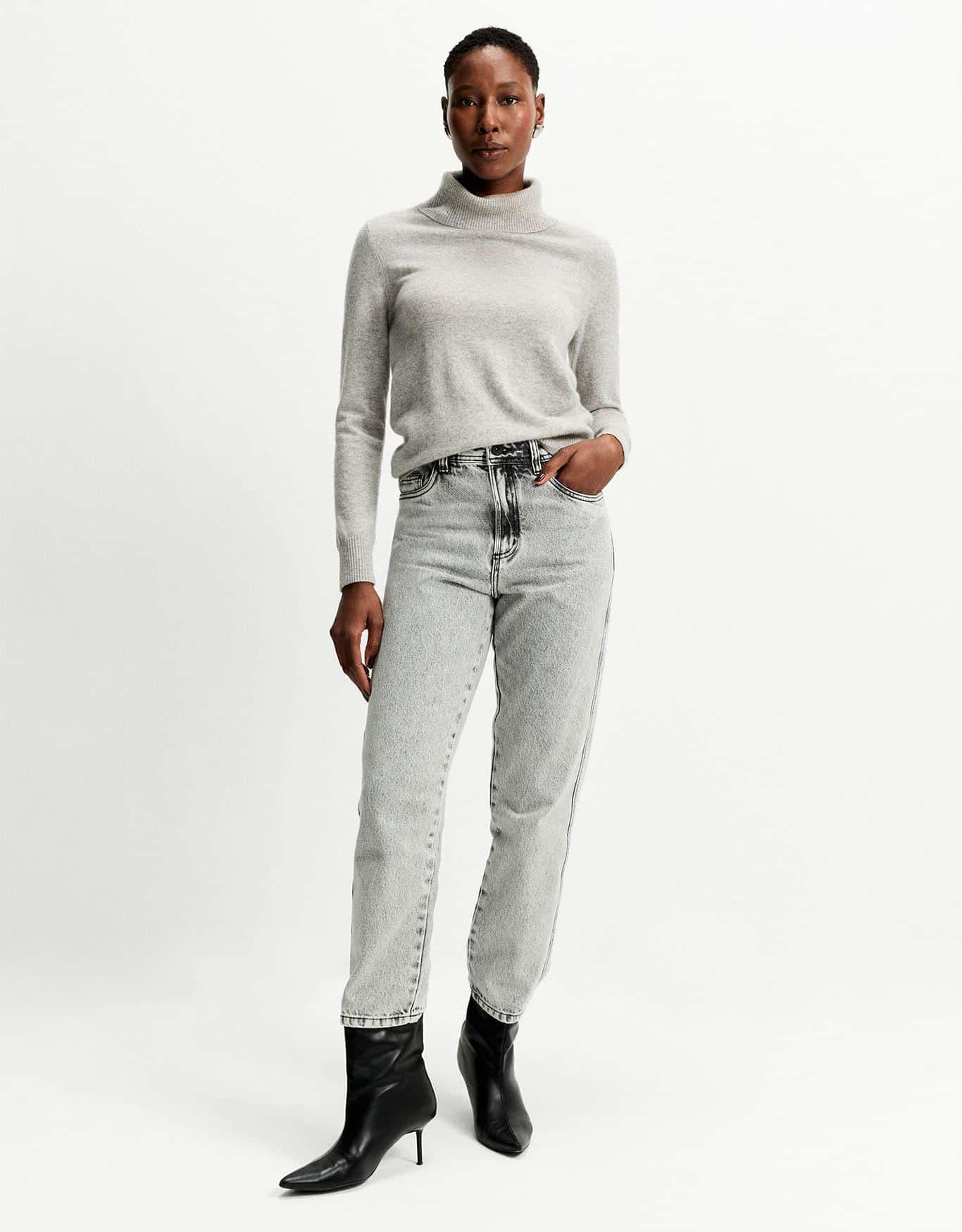 Calça Jeans Mom Black