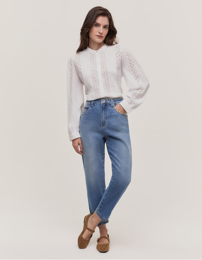 Shoulder — Calça Jeans Mom Media