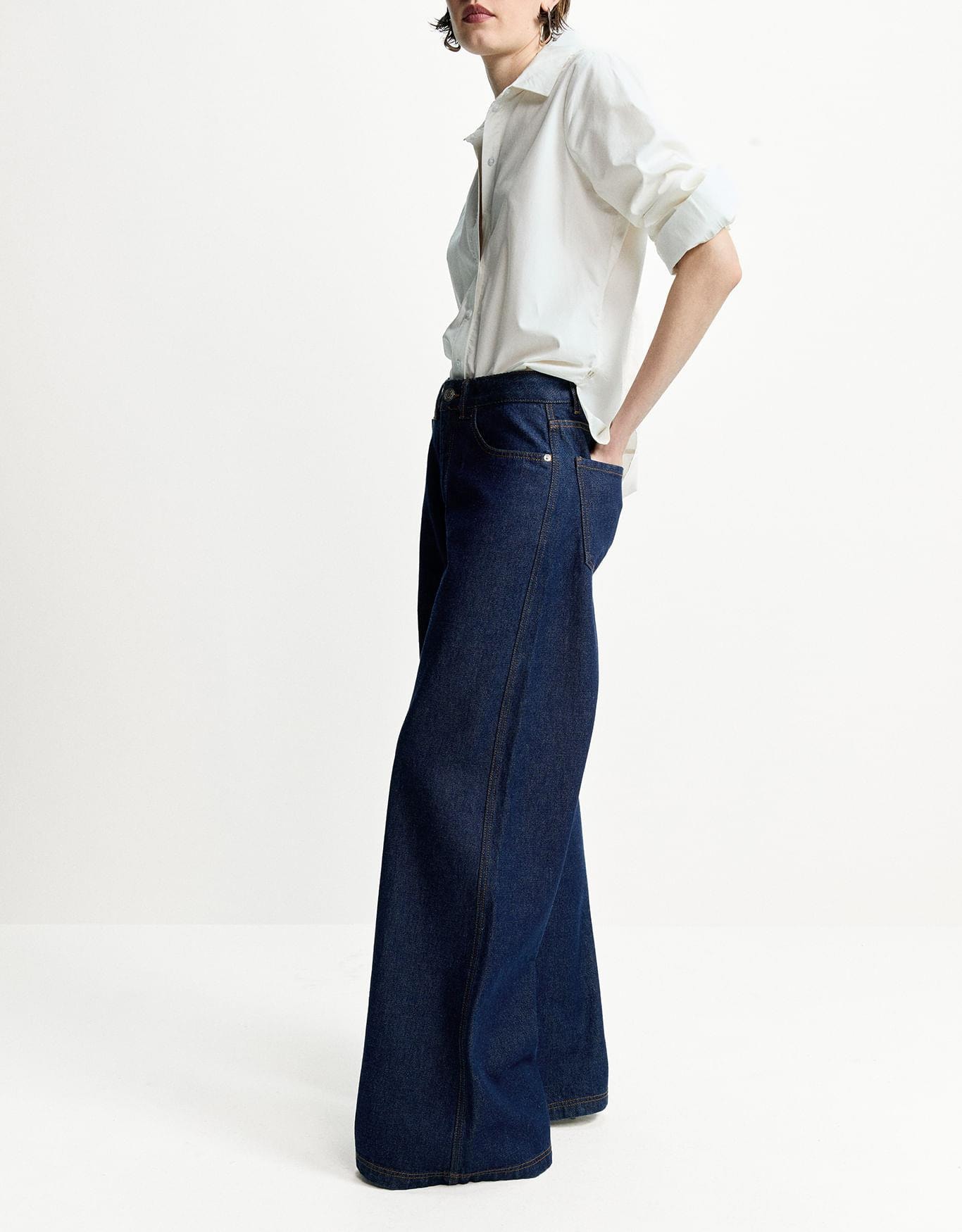 Calça Jeans Pantalona