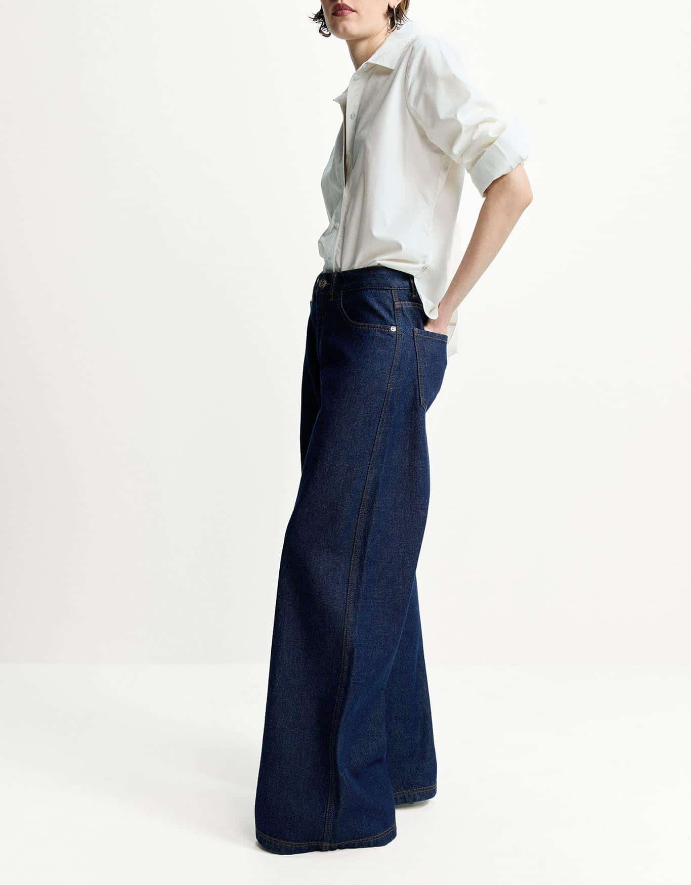 Calça Jeans Pantalona