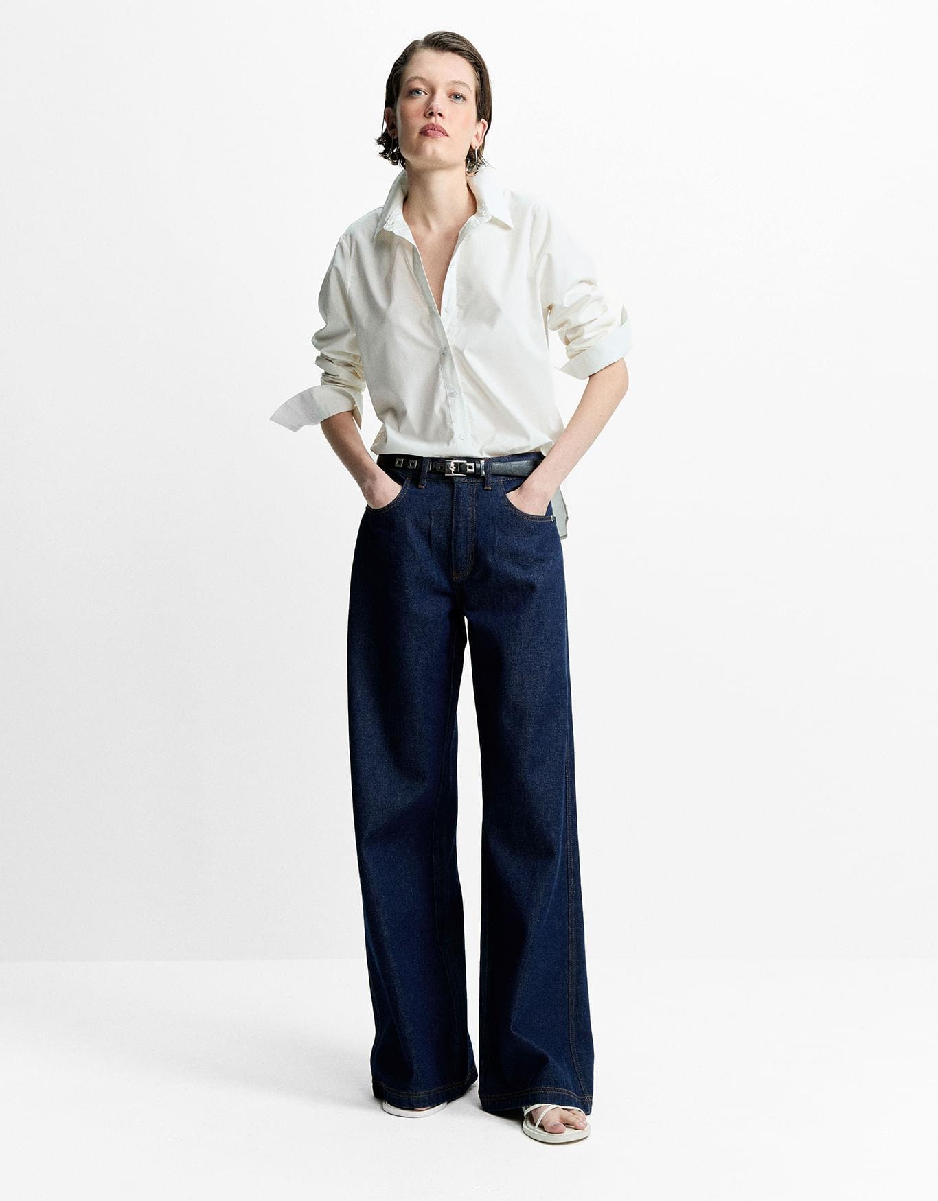 Calça Jeans Pantalona