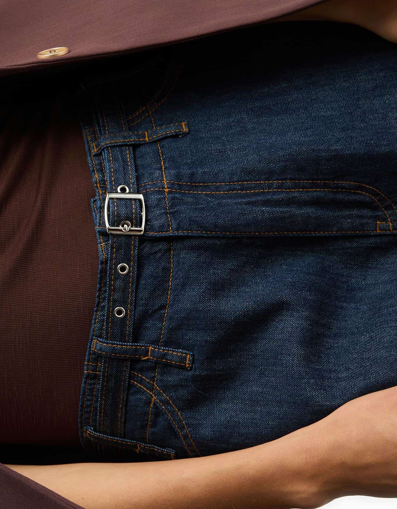 Calça Jeans Reta Cinto