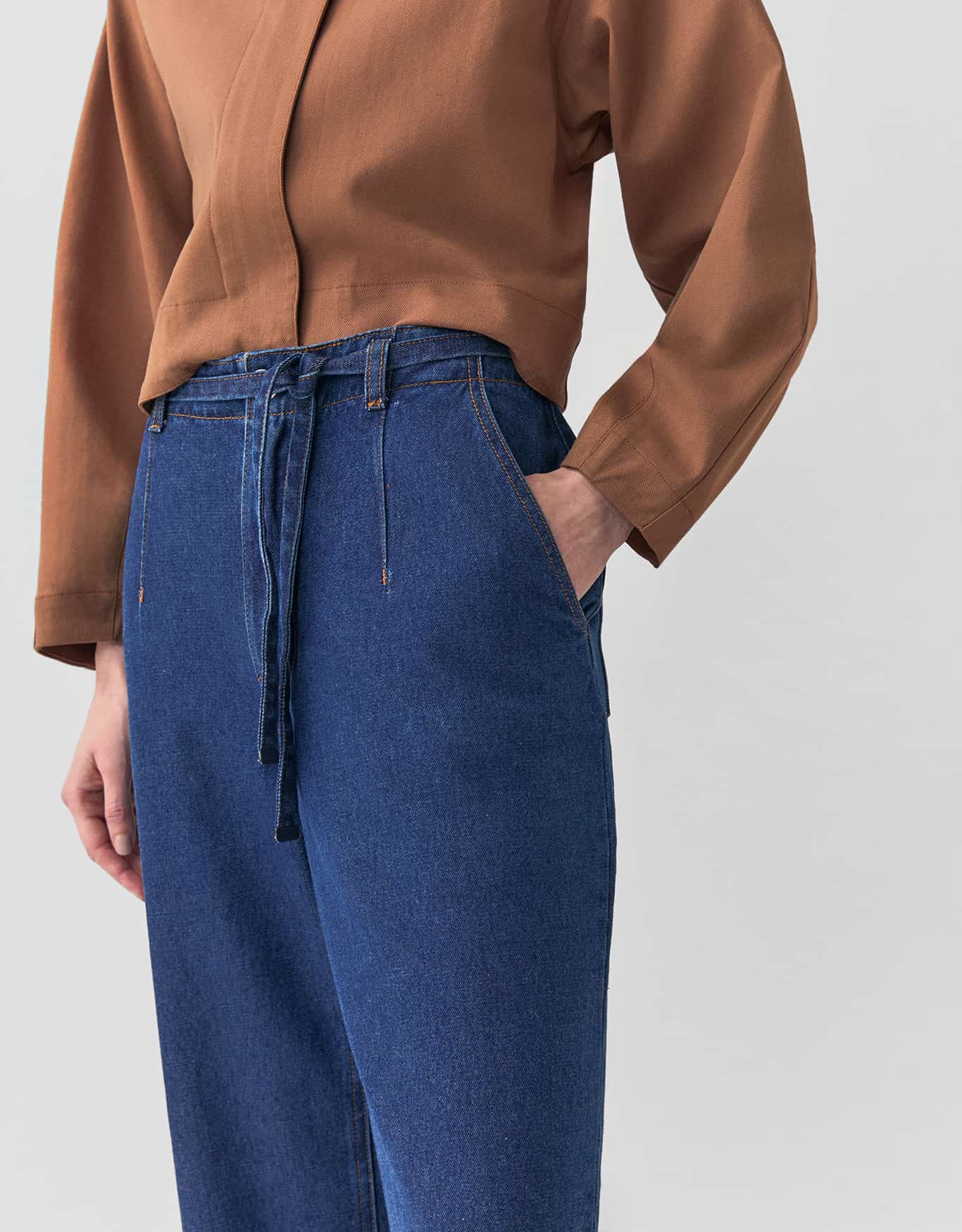 Calça Jeans Reta Cinto