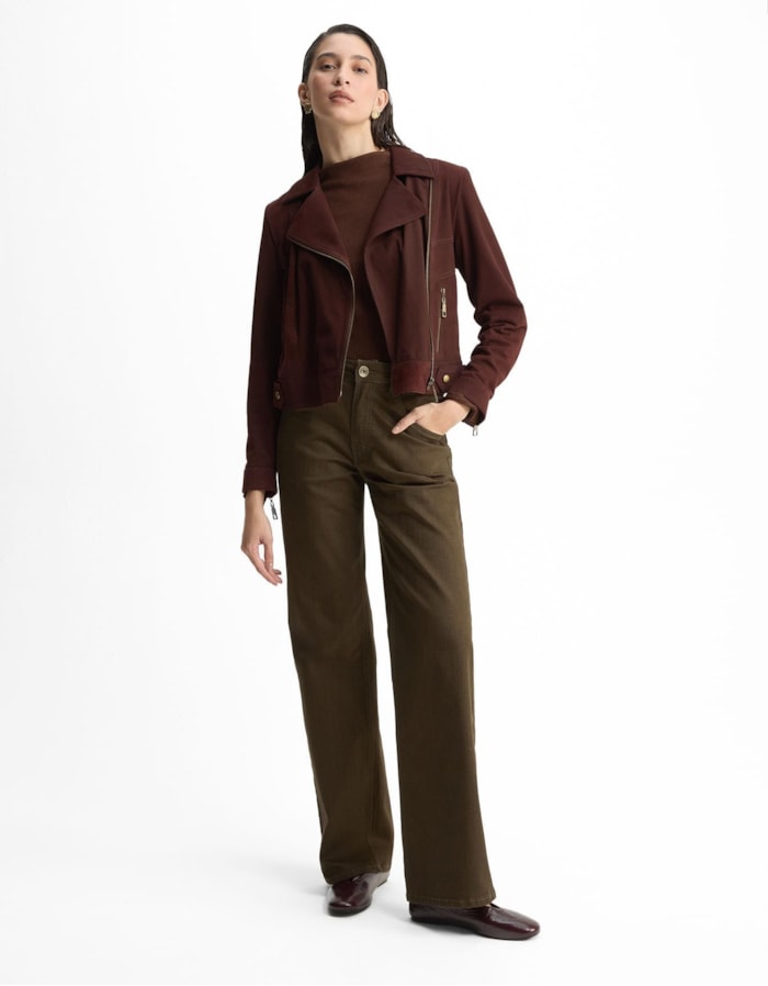 Calça Jeans Reta  Cintura Média