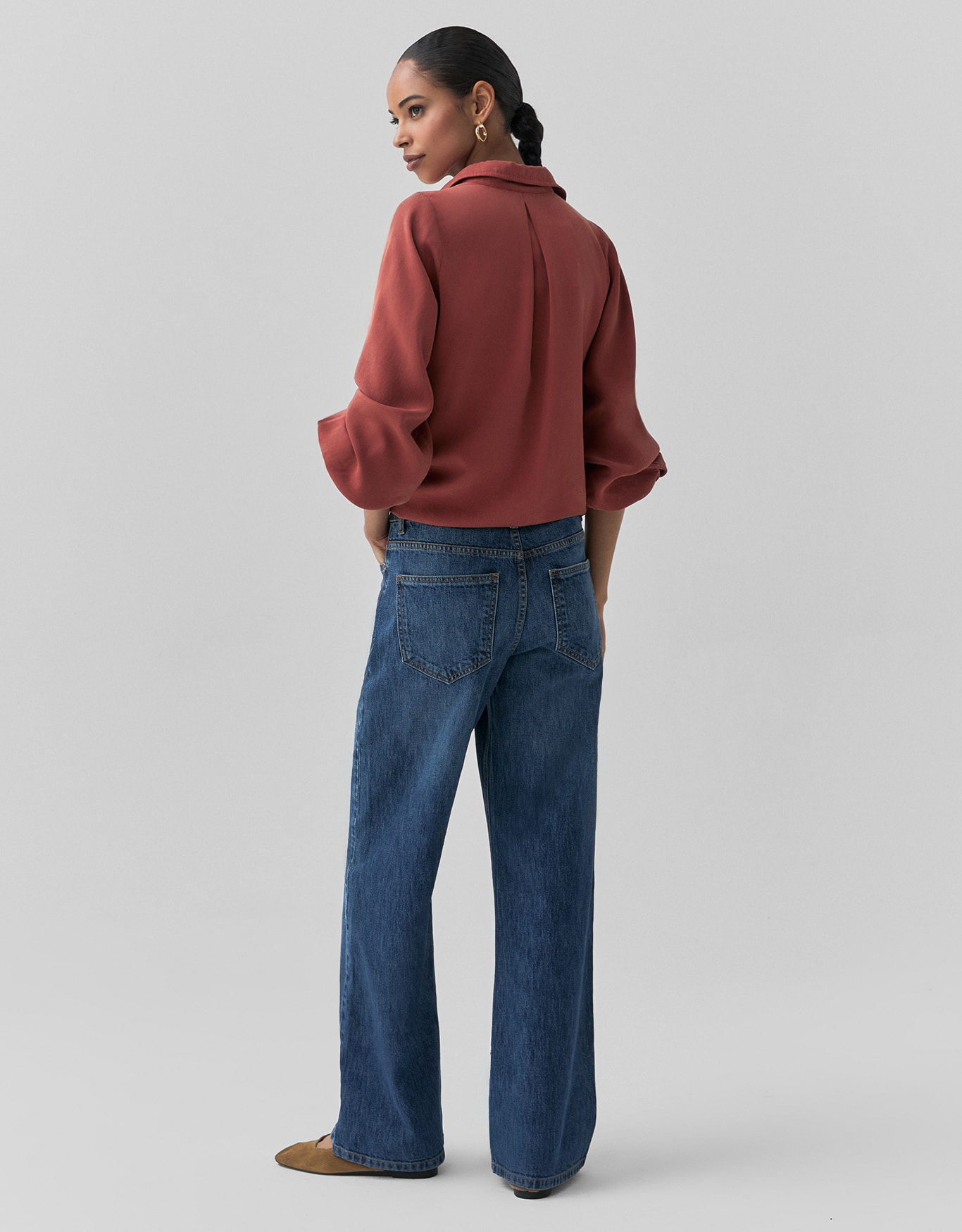 Calça Jeans Reta Cintura Média