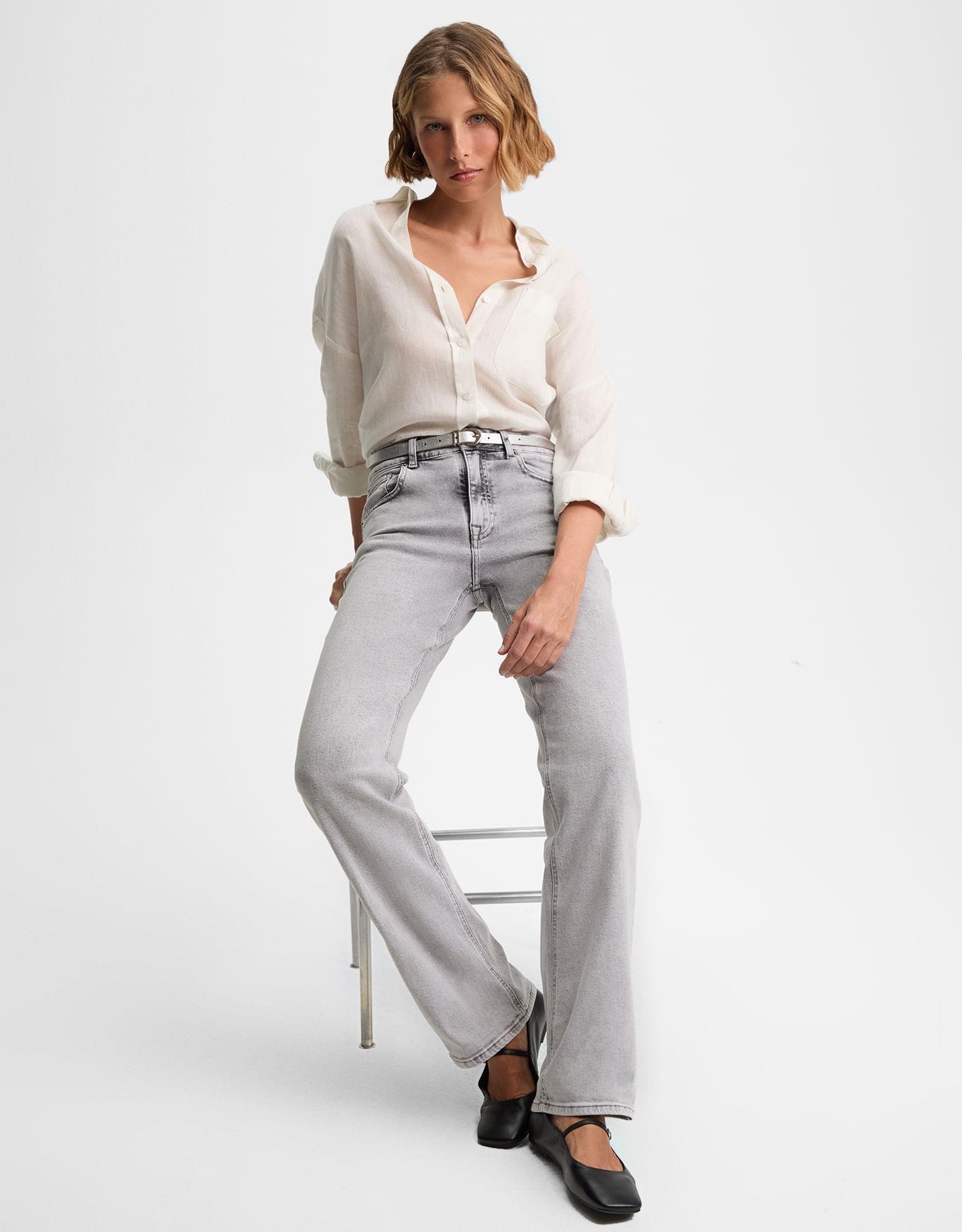 Calça Jeans Reta Comfort