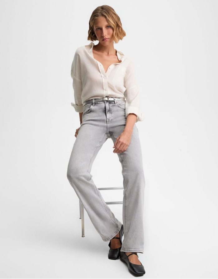 Calça Jeans Reta Comfort