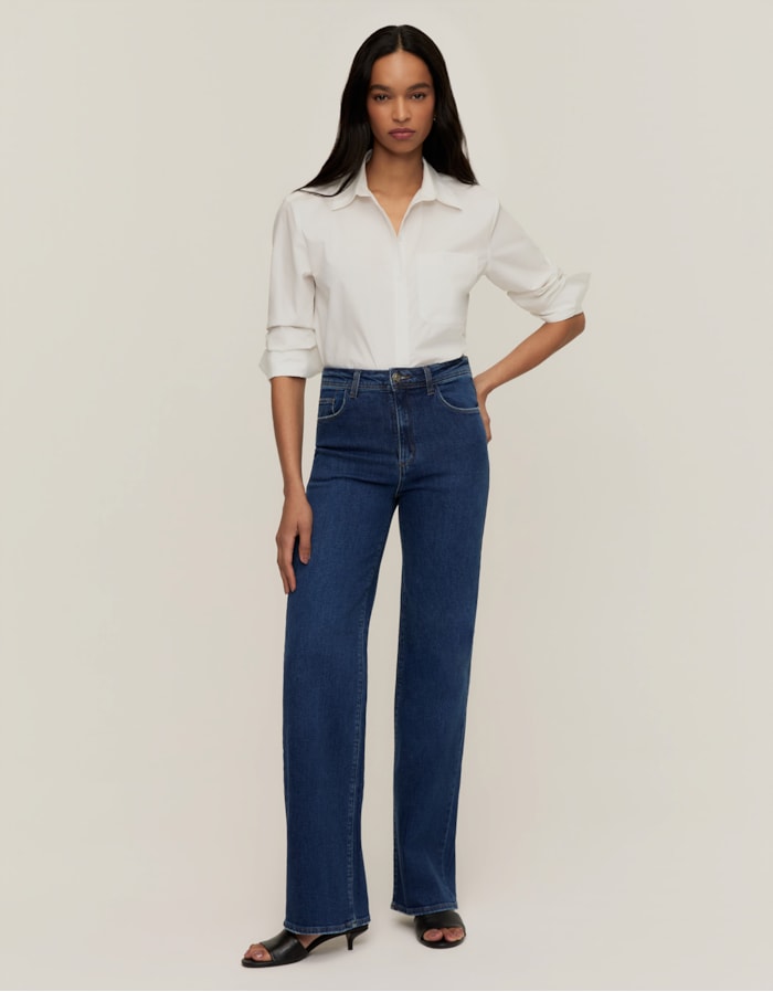 Shoulder — Calça Jeans Reta Escura