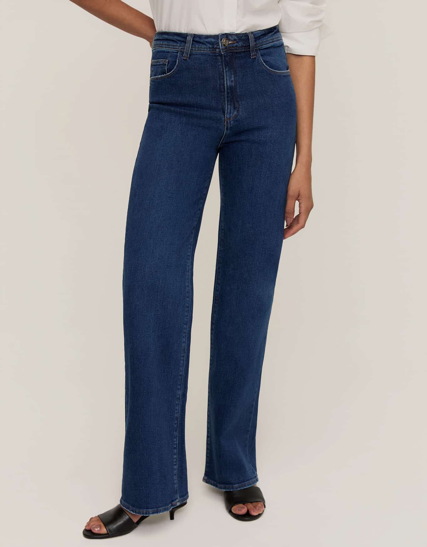 Calça Jeans Reta Escura