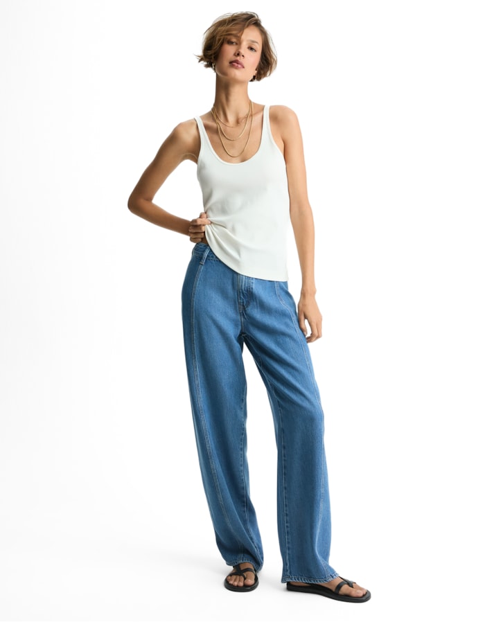 Shoulder — Calça Jeans Reta Recorte