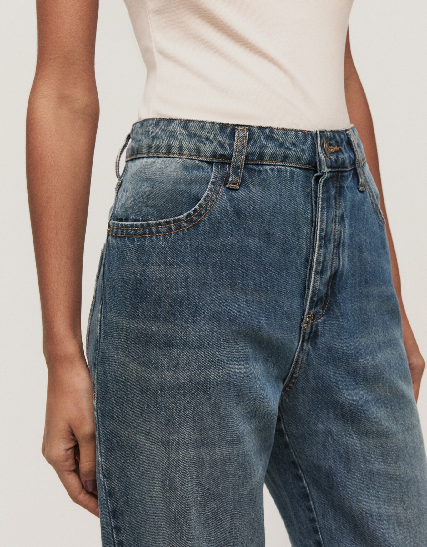 Calça Jeans Reta Relaxed Vintage