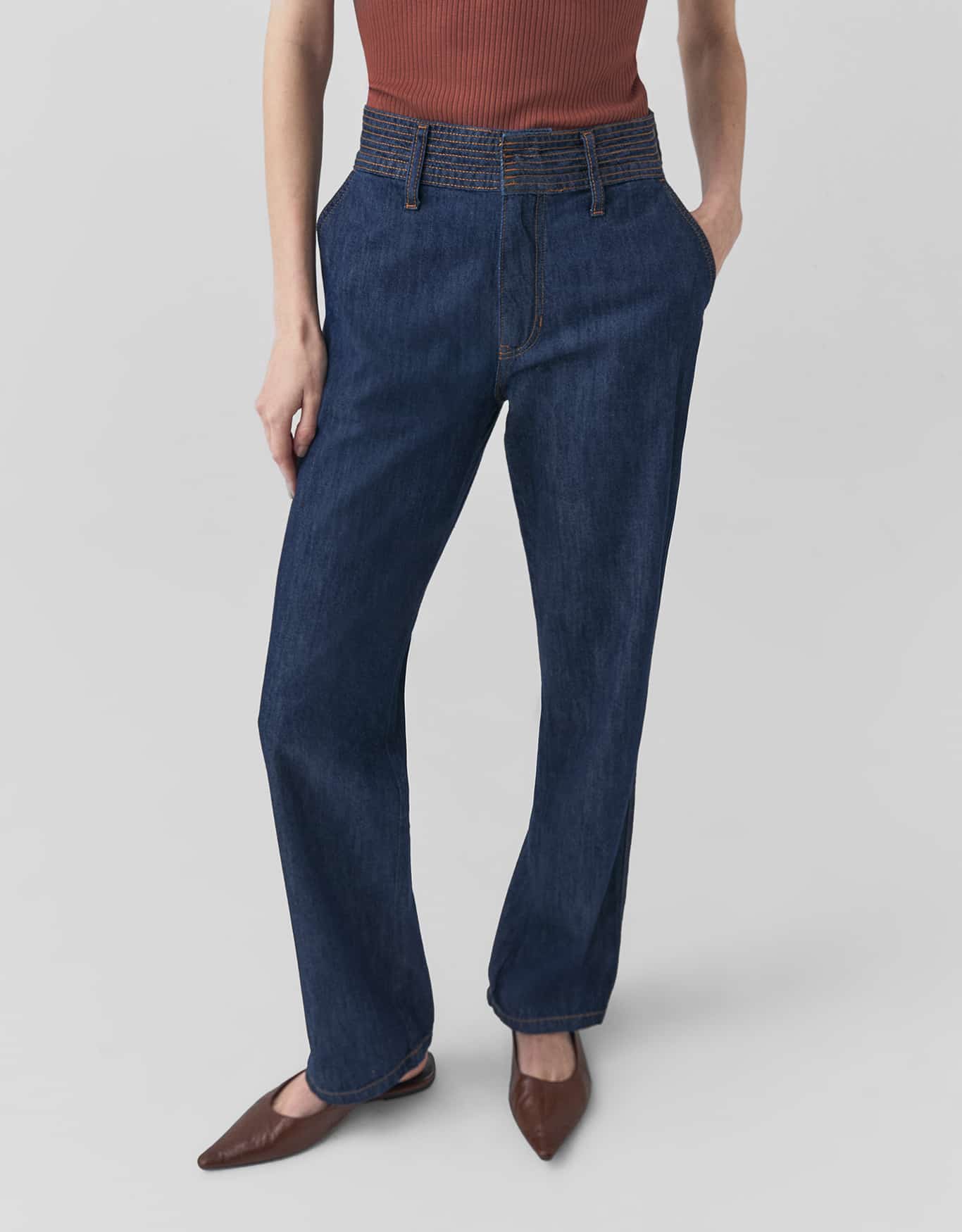 Calça Jeans Reta Slim