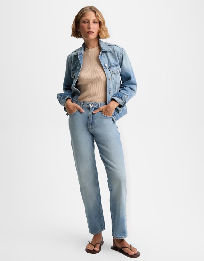 Calça Jeans Reta Slim