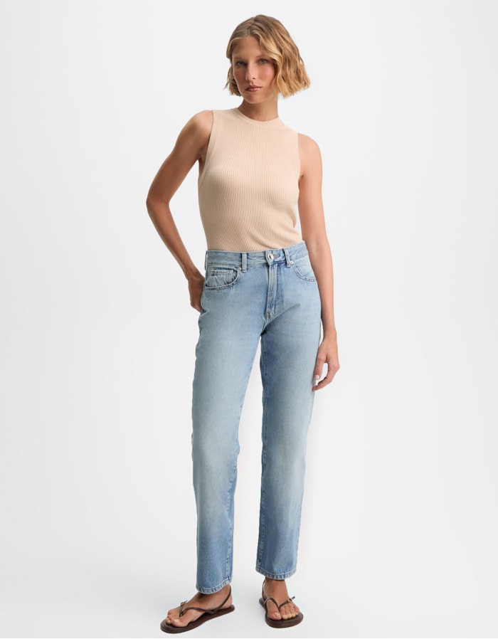 Calça Jeans Reta Slim