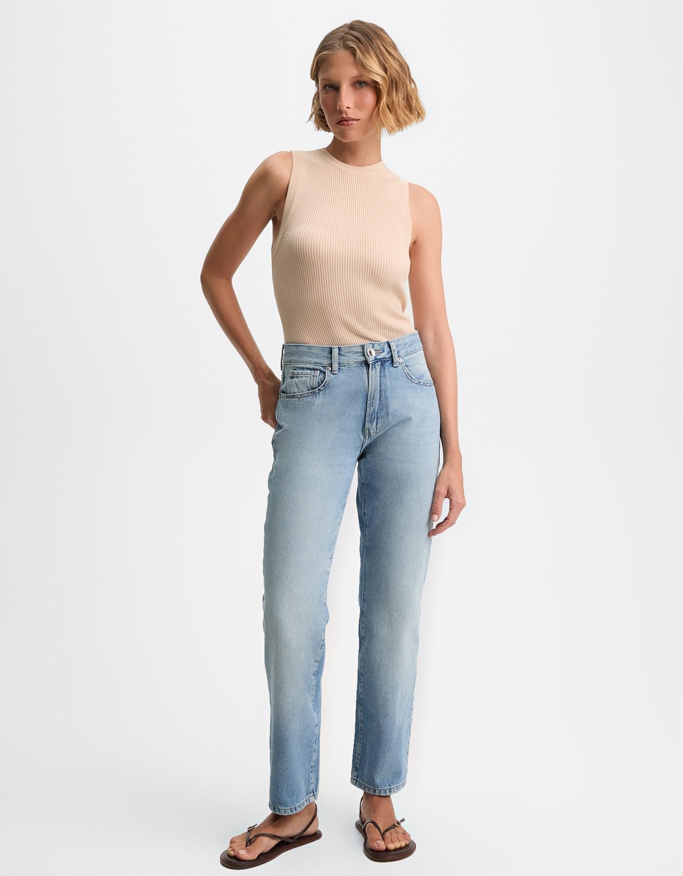 Calça Jeans Reta Slim