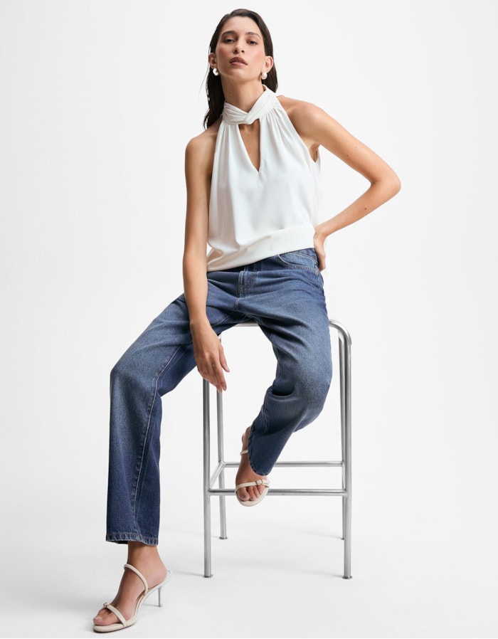 Calça Jeans Reta Slim