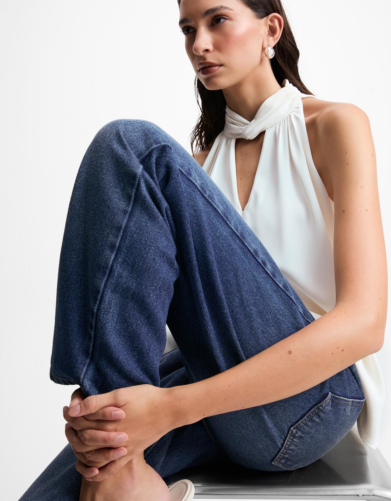 Calça Jeans Reta Slim