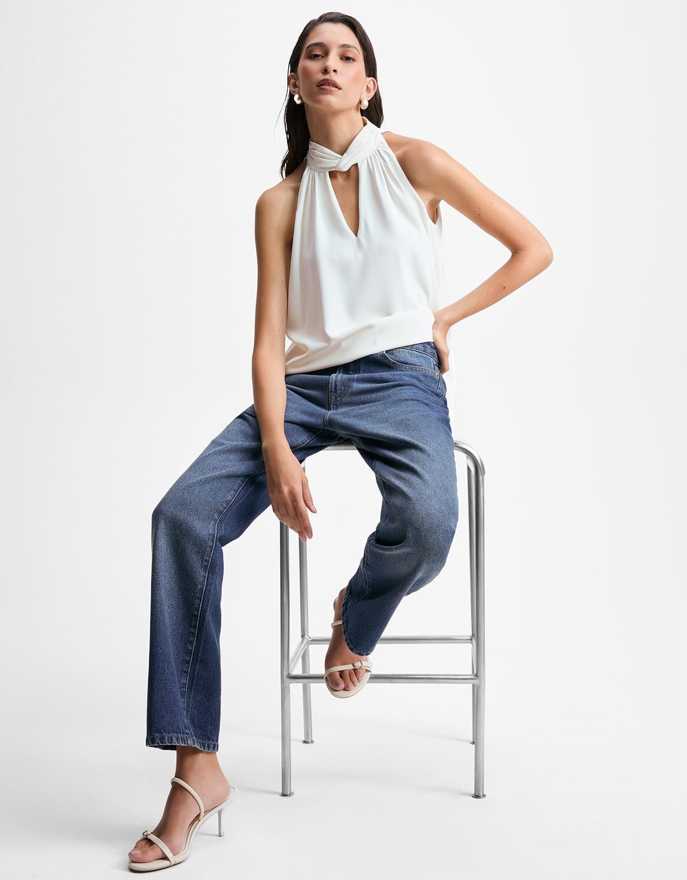 Calça Jeans Reta Slim