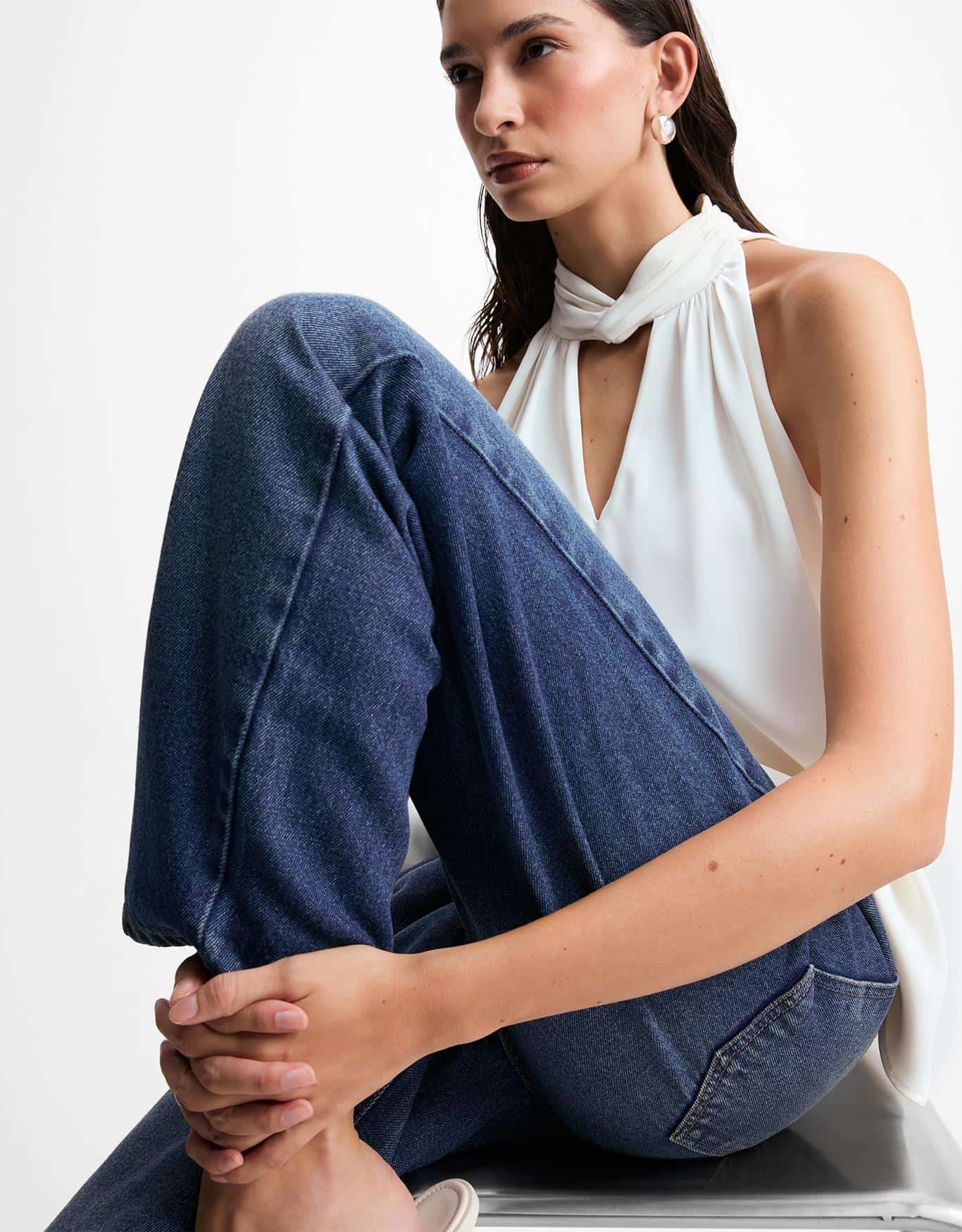 Calça Jeans Reta Slim