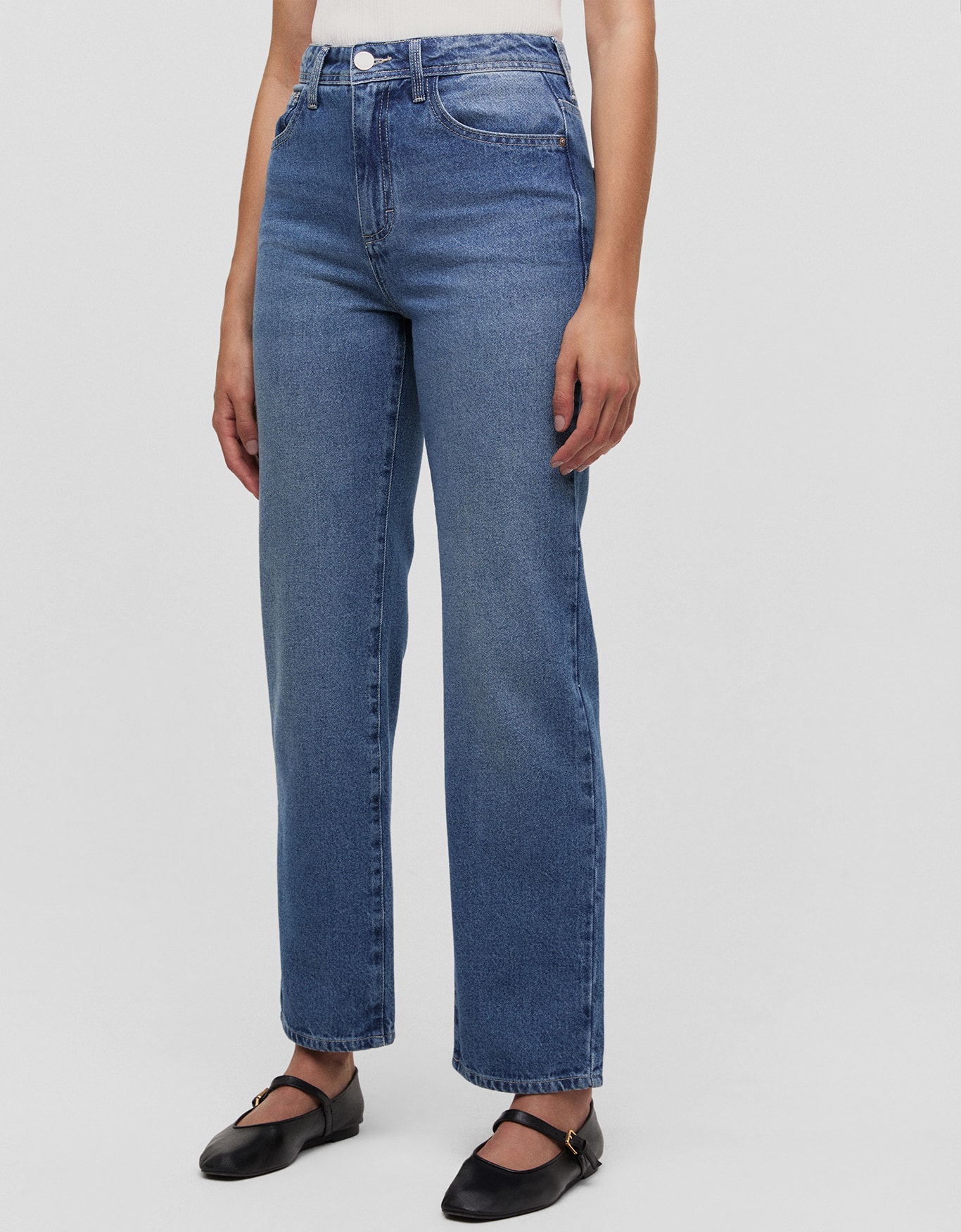 Calça Jeans Reta Slim Delave