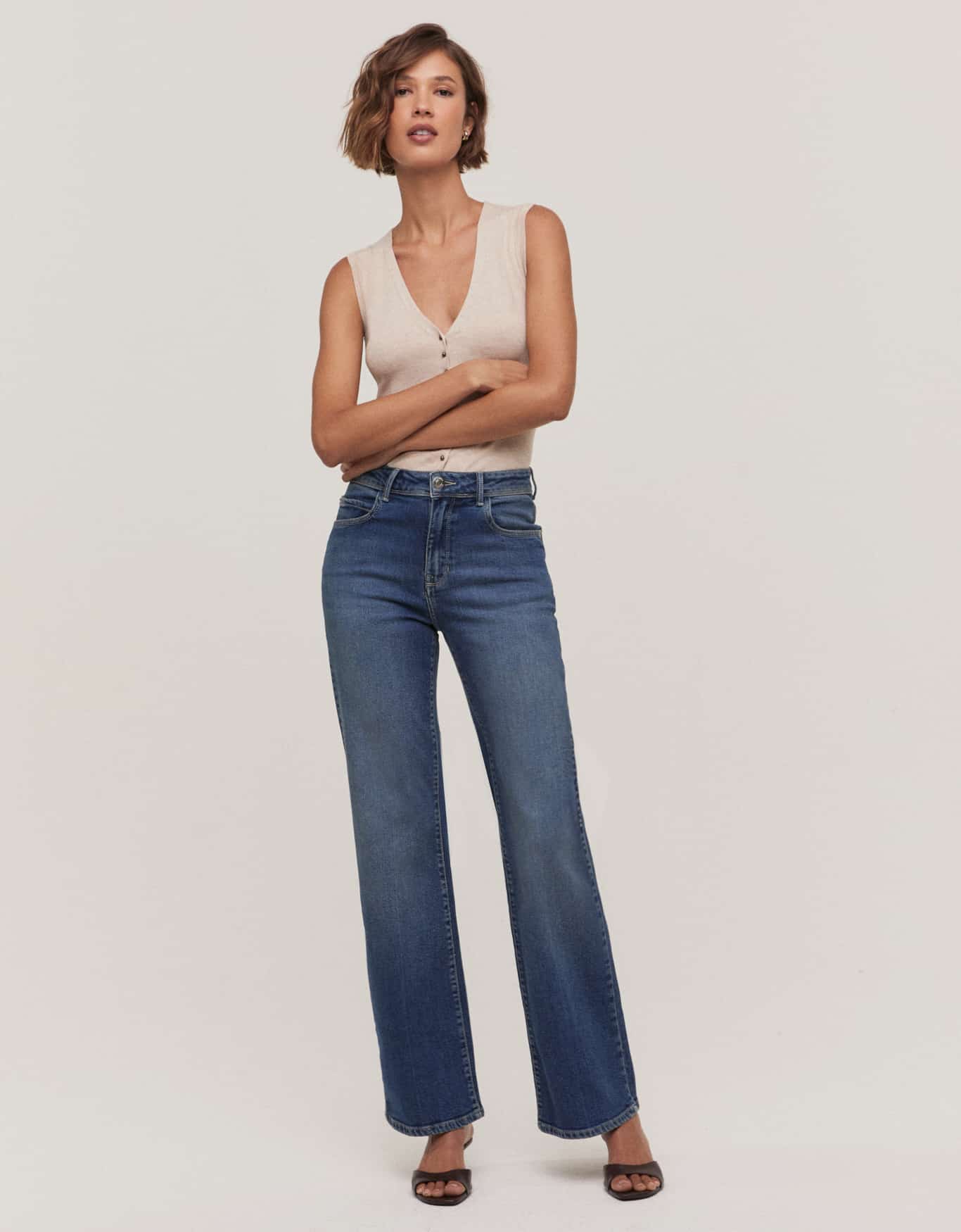 Calça Jeans Reta Vintage