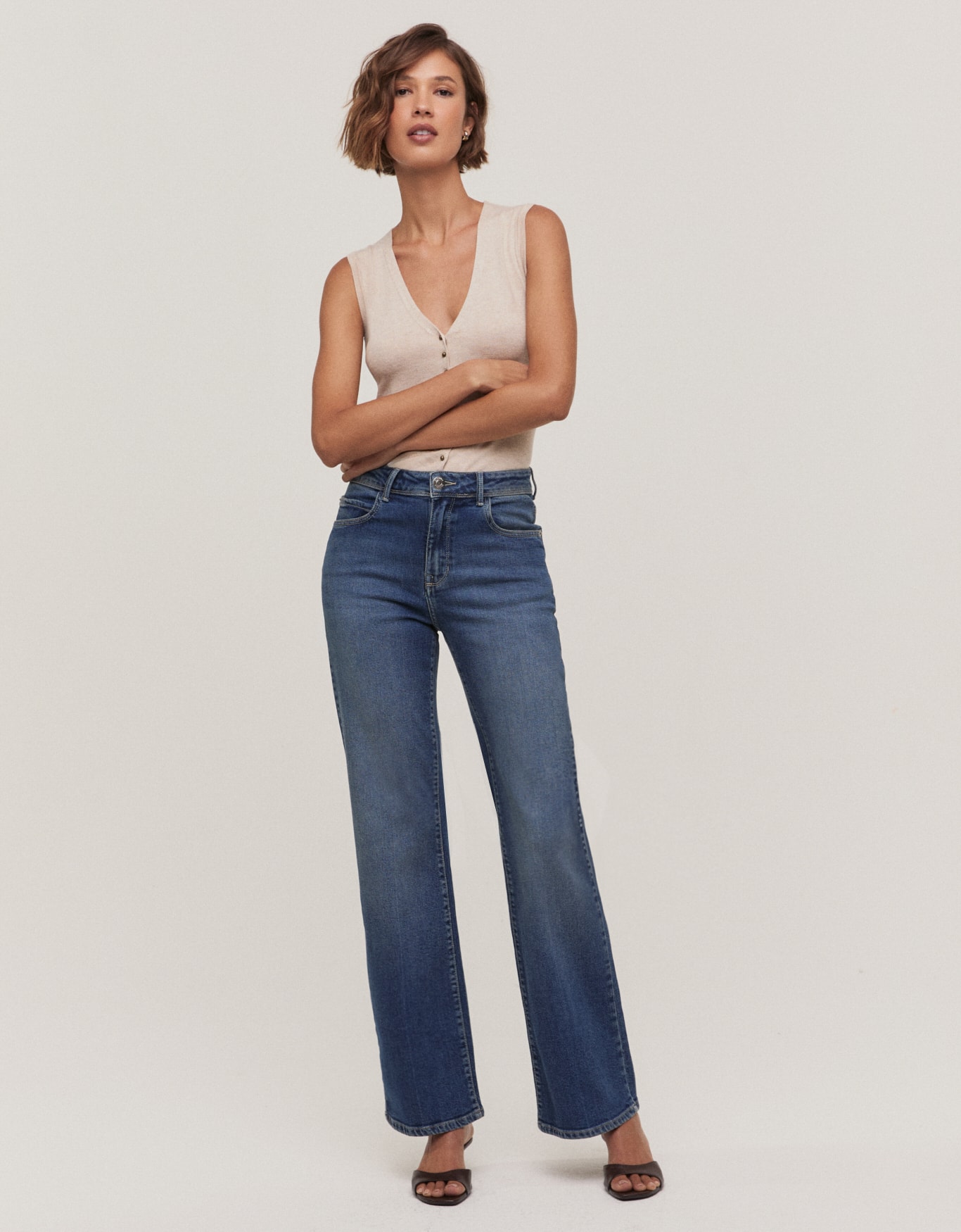 Calça Jeans Reta Vintage