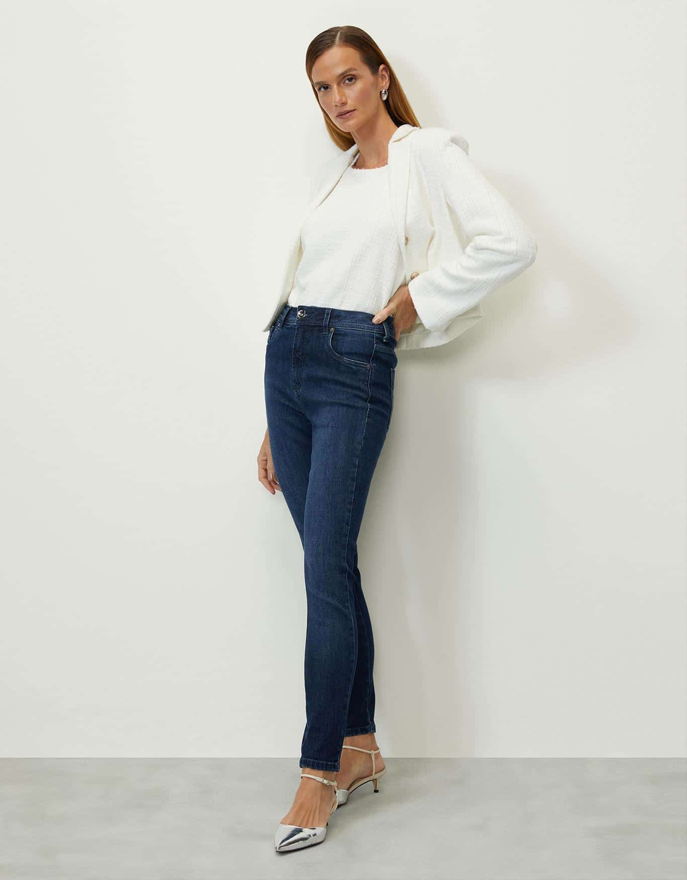 Calça Jeans Skinny Cintura Alta