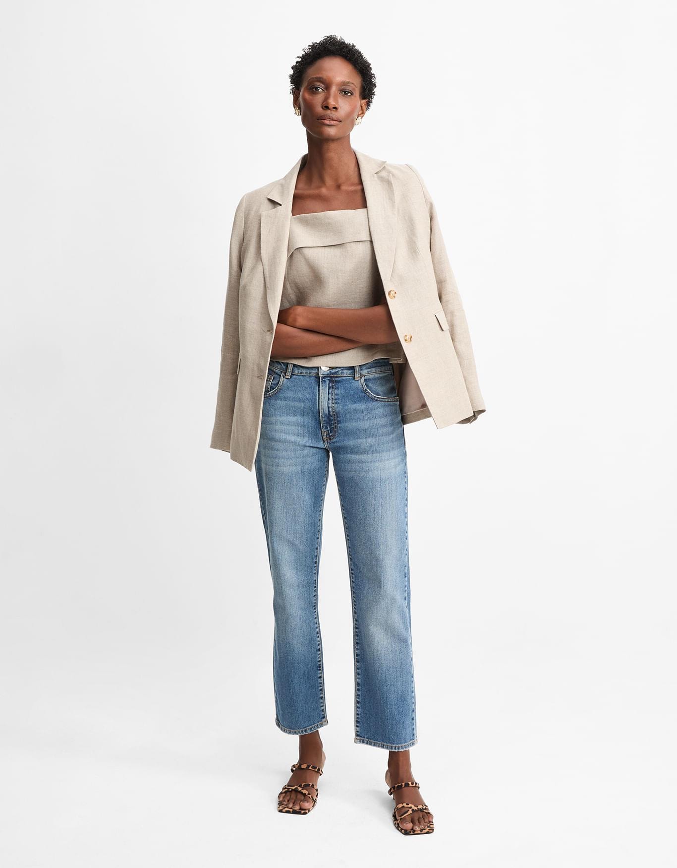 Calça Jeans Slim Cintura Média
