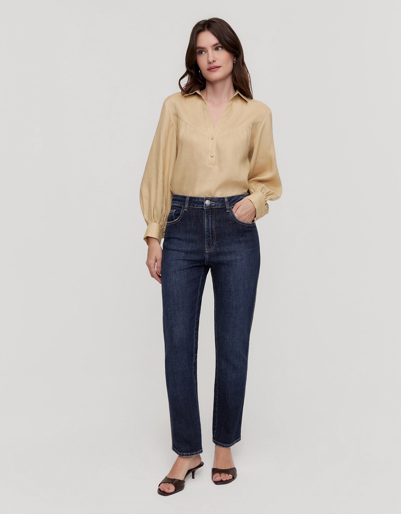 Calça Jeans Slim Escura