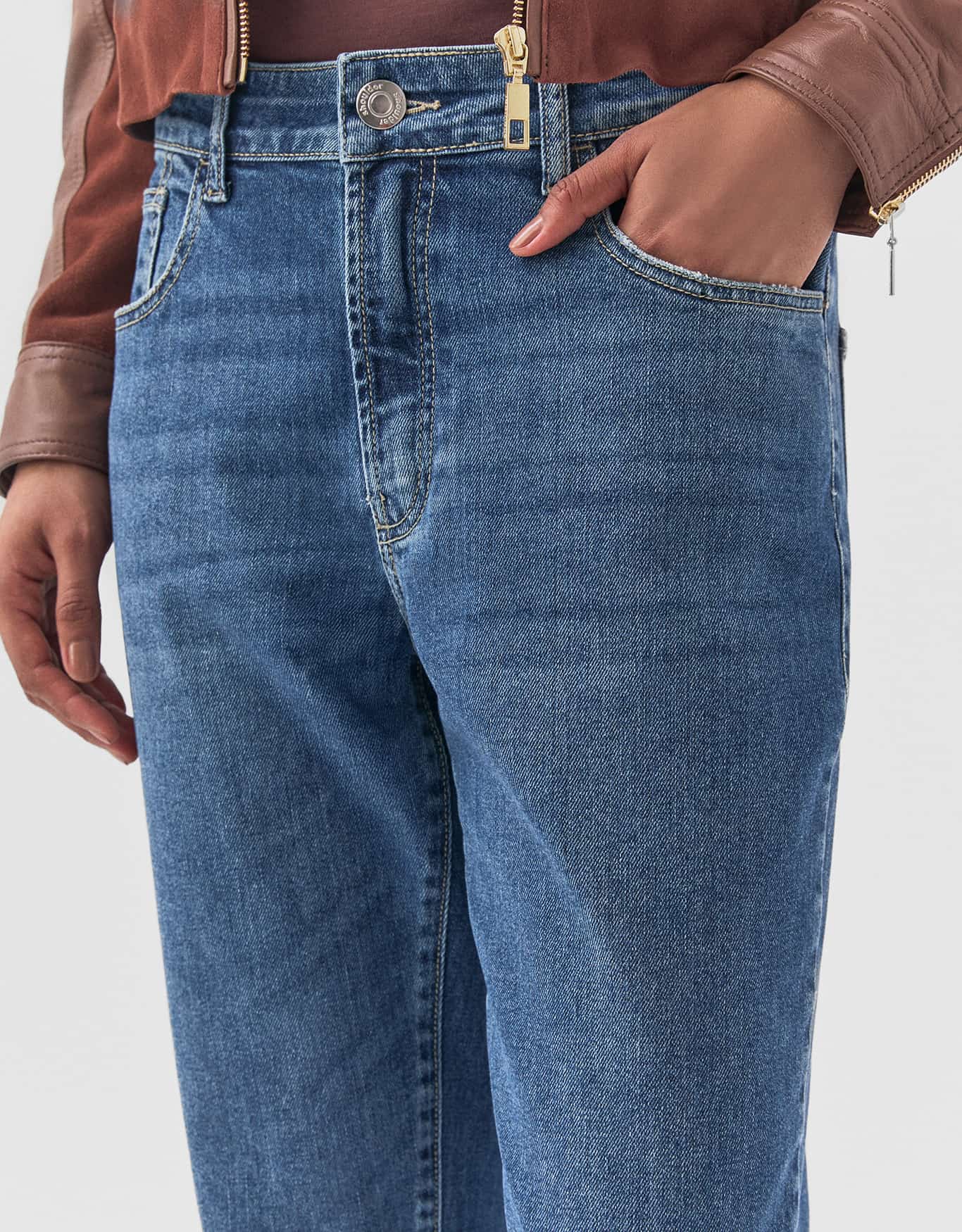 Calça Jeans Slim Medio Five Pockets