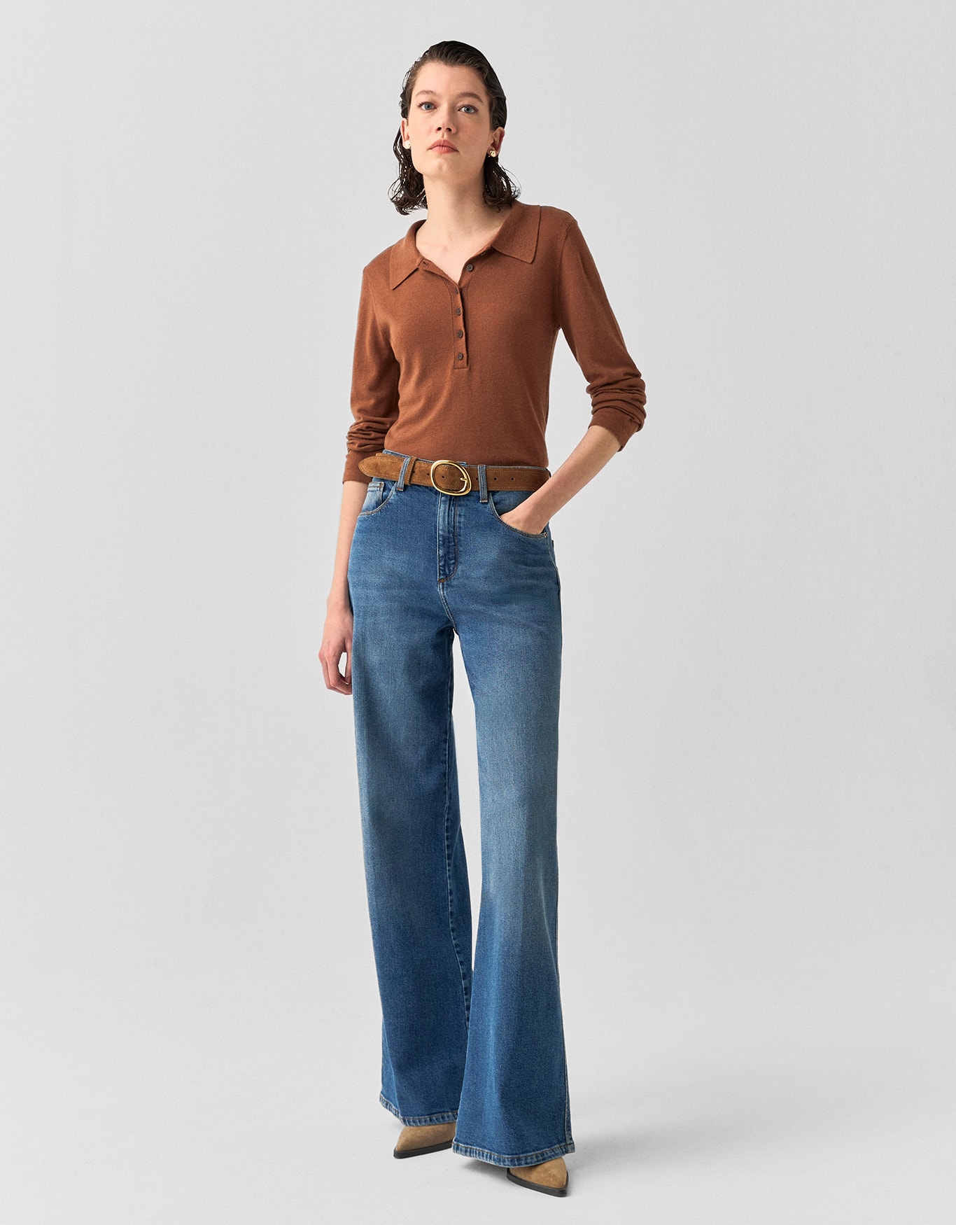 Calça Jeans Wide