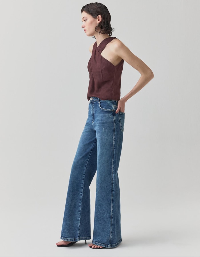 Calça Jeans Wide