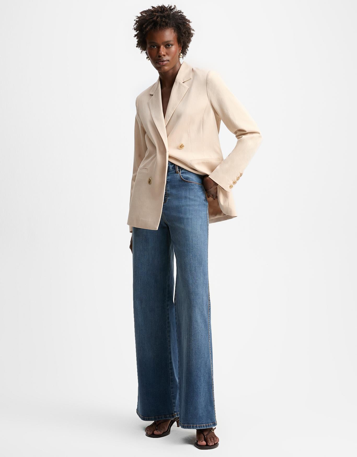 Calça Jeans Wide Five Pockets