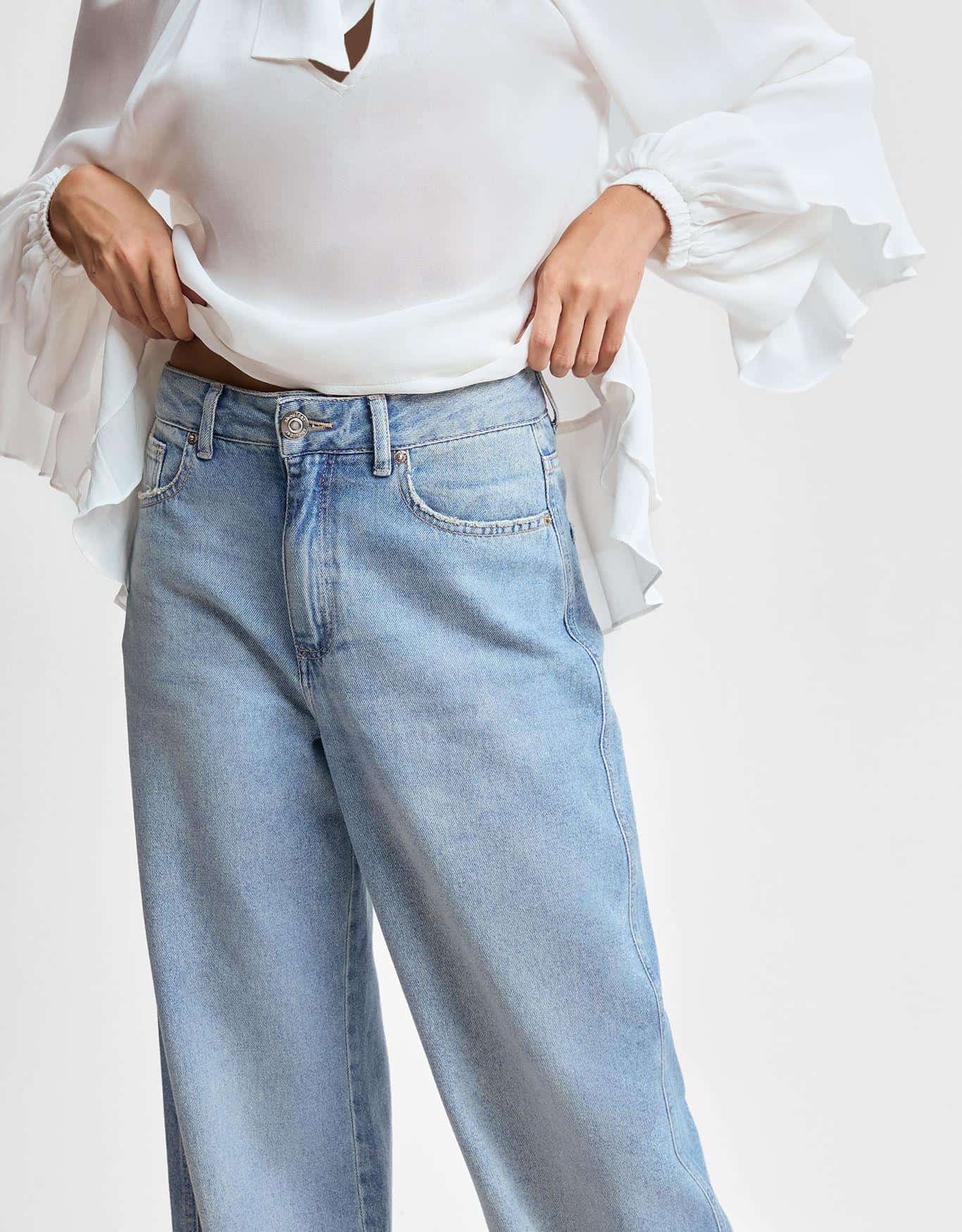 Calça Jeans Wide  Jeans Claro