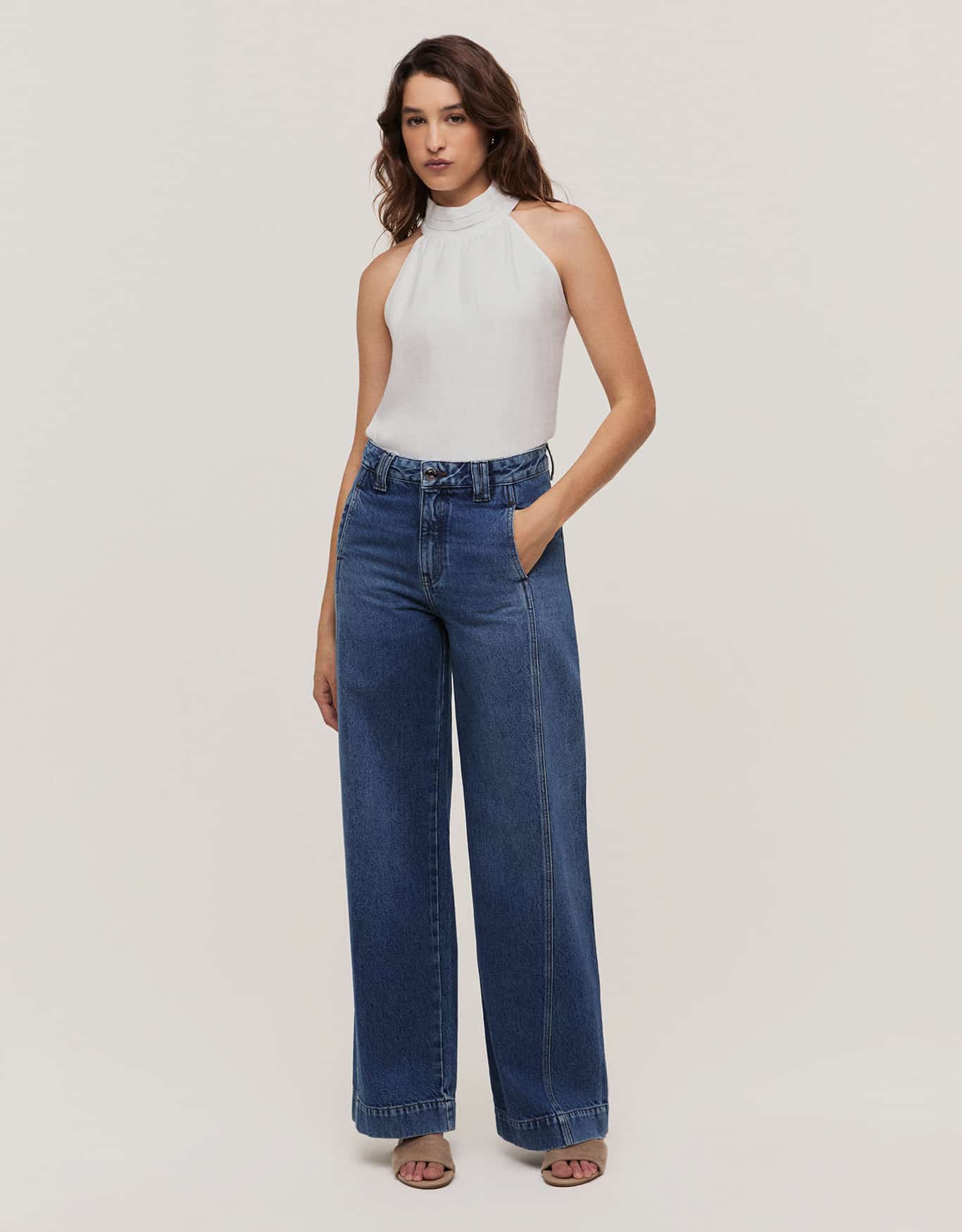 Calça Jeans Wide Nesga