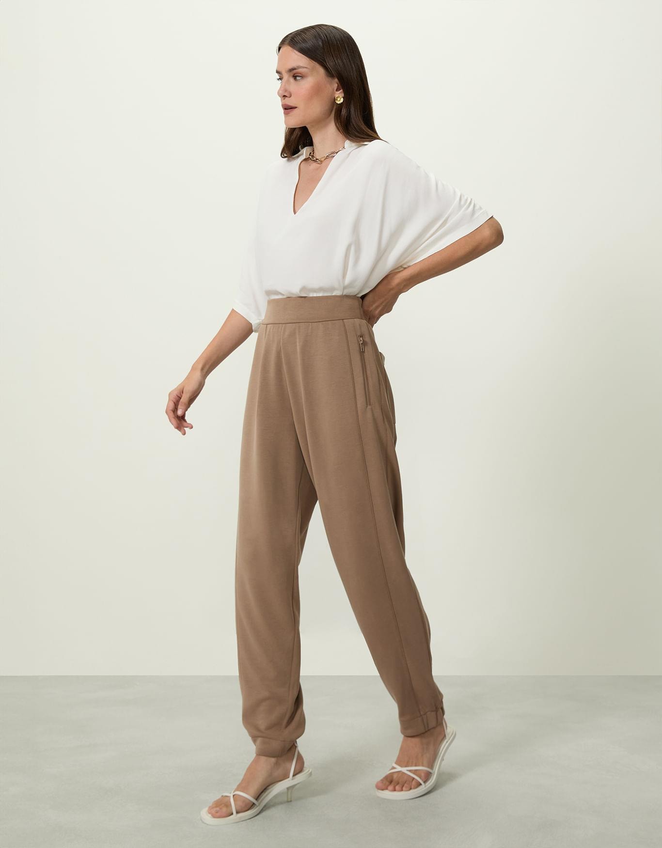 Calça Jogger Soft Touch Fumê 360