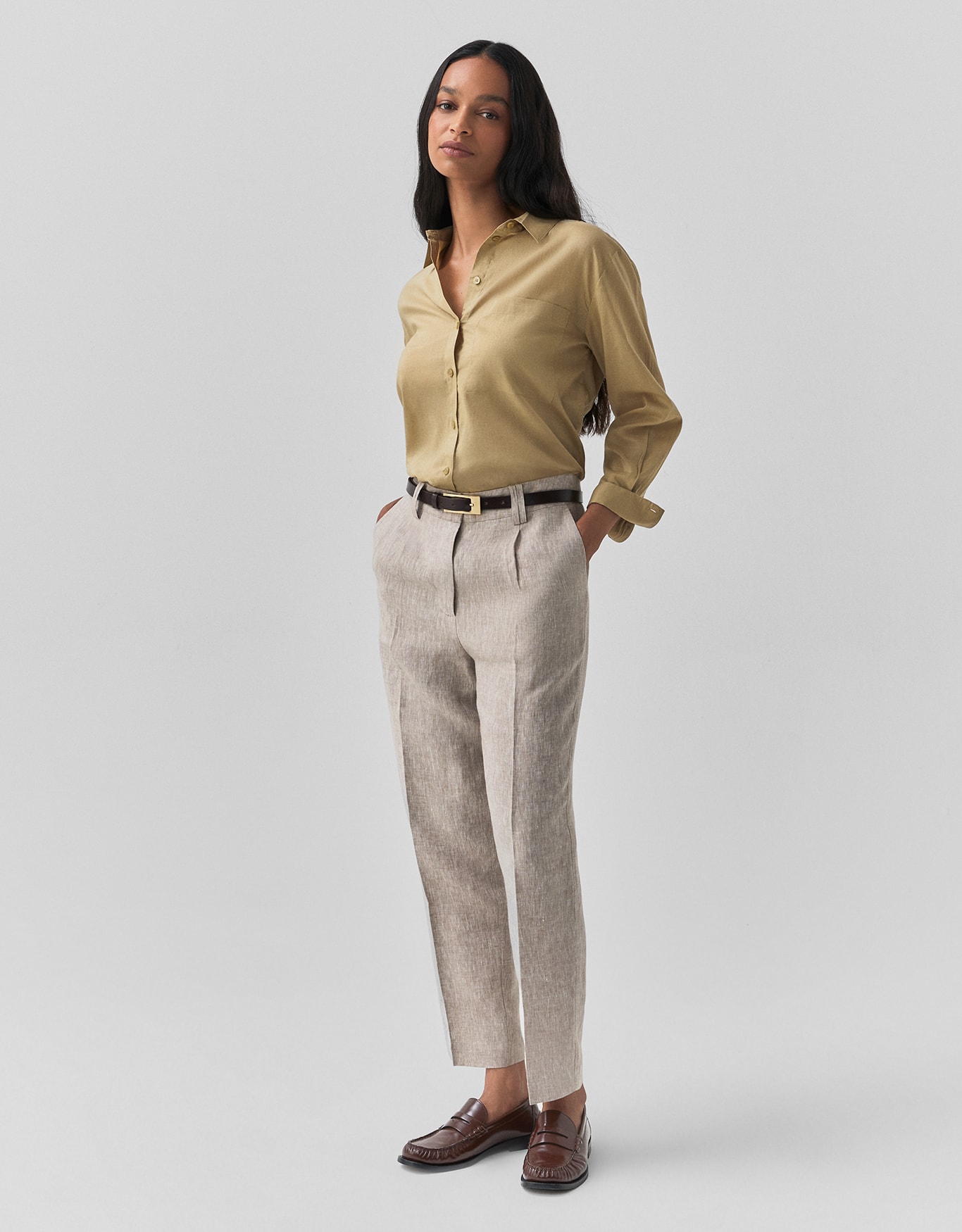 Calça Linho Afunilada