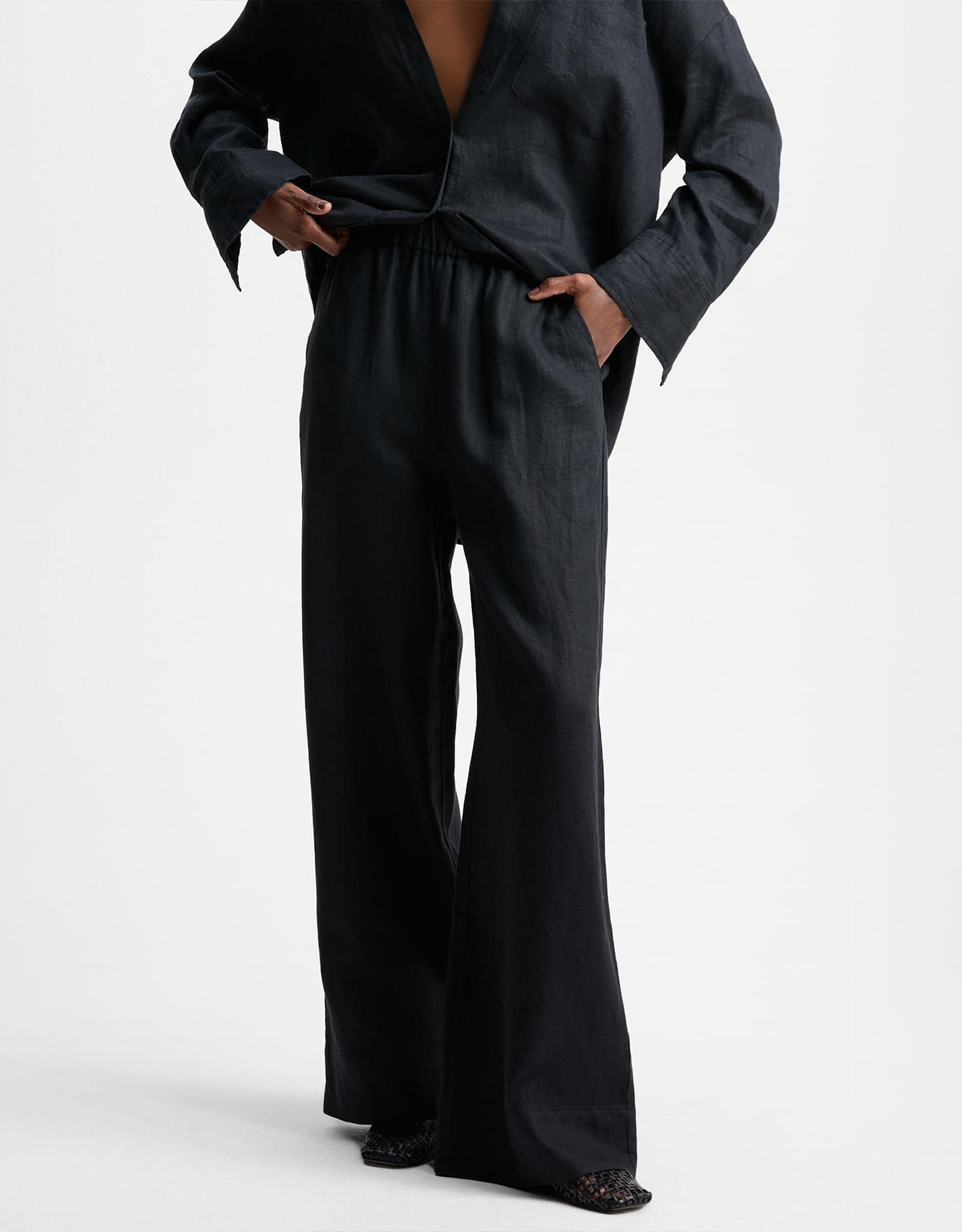 Calça Linho Elastico Cintura