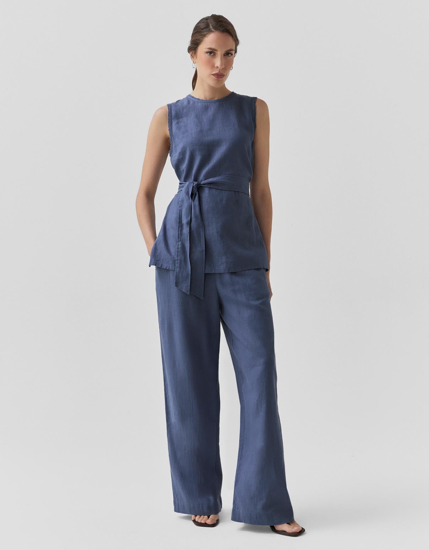 Calça Linho Elastico Cós