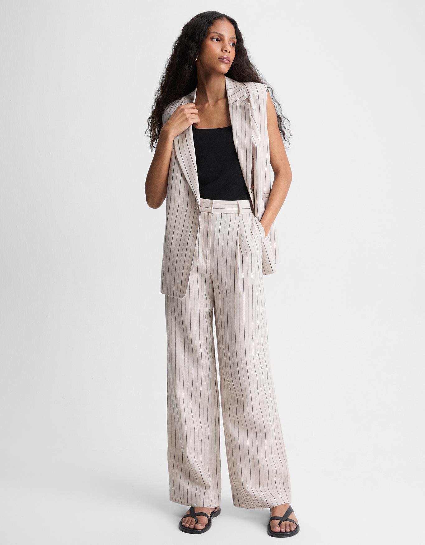 Calça Linho Fio Tinto