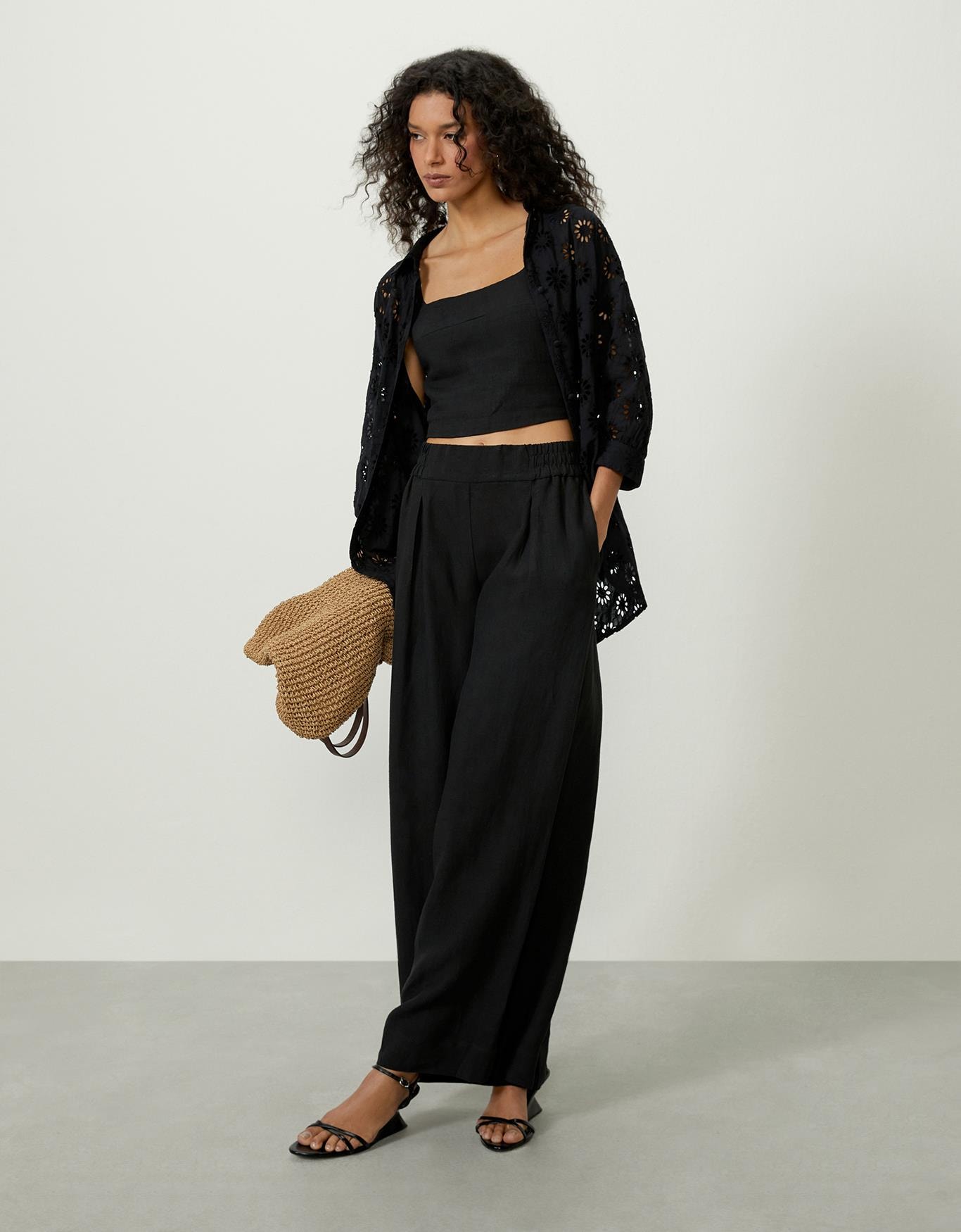 Calça Linho Pantalona