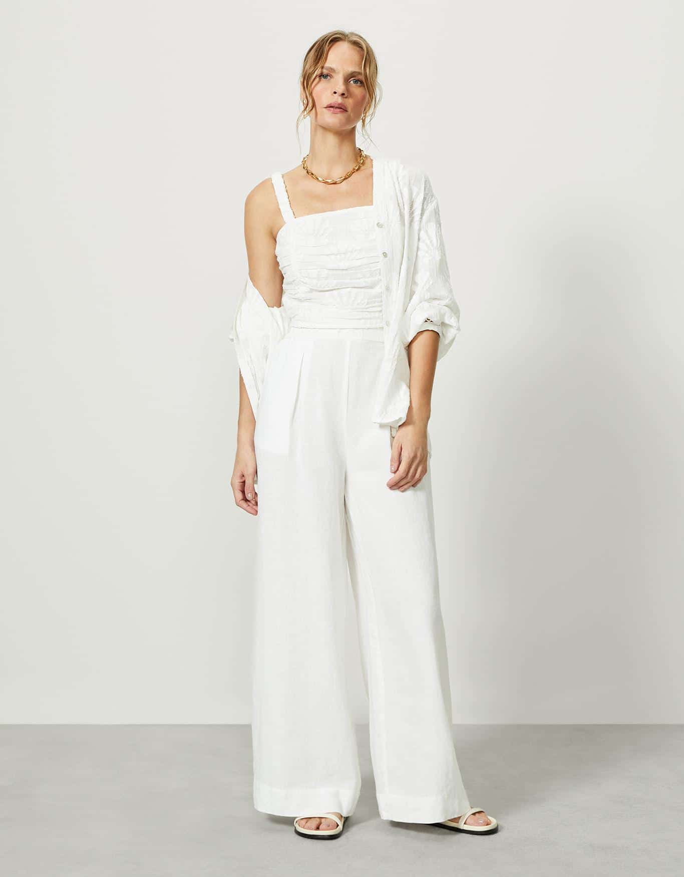 Calça Linho Pantalona