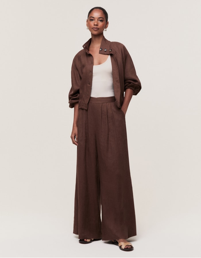 Shoulder — Calça Linho Pantalona