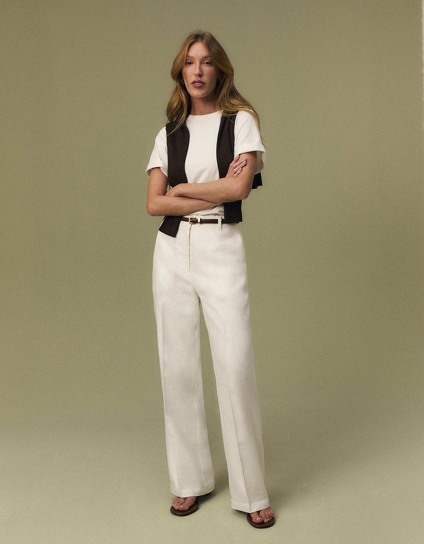 Calça Linho Reta