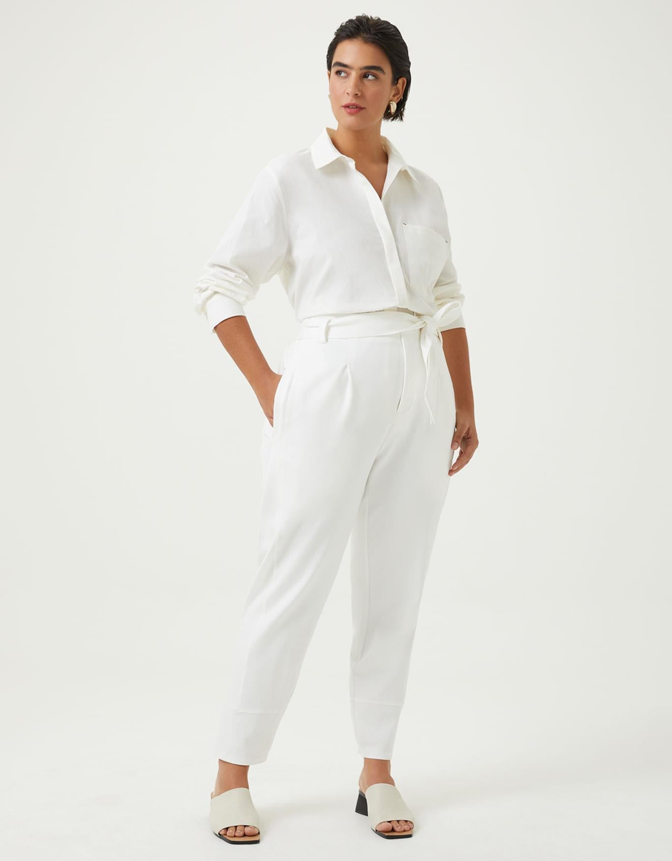 Calça Malha Estruturada Off White