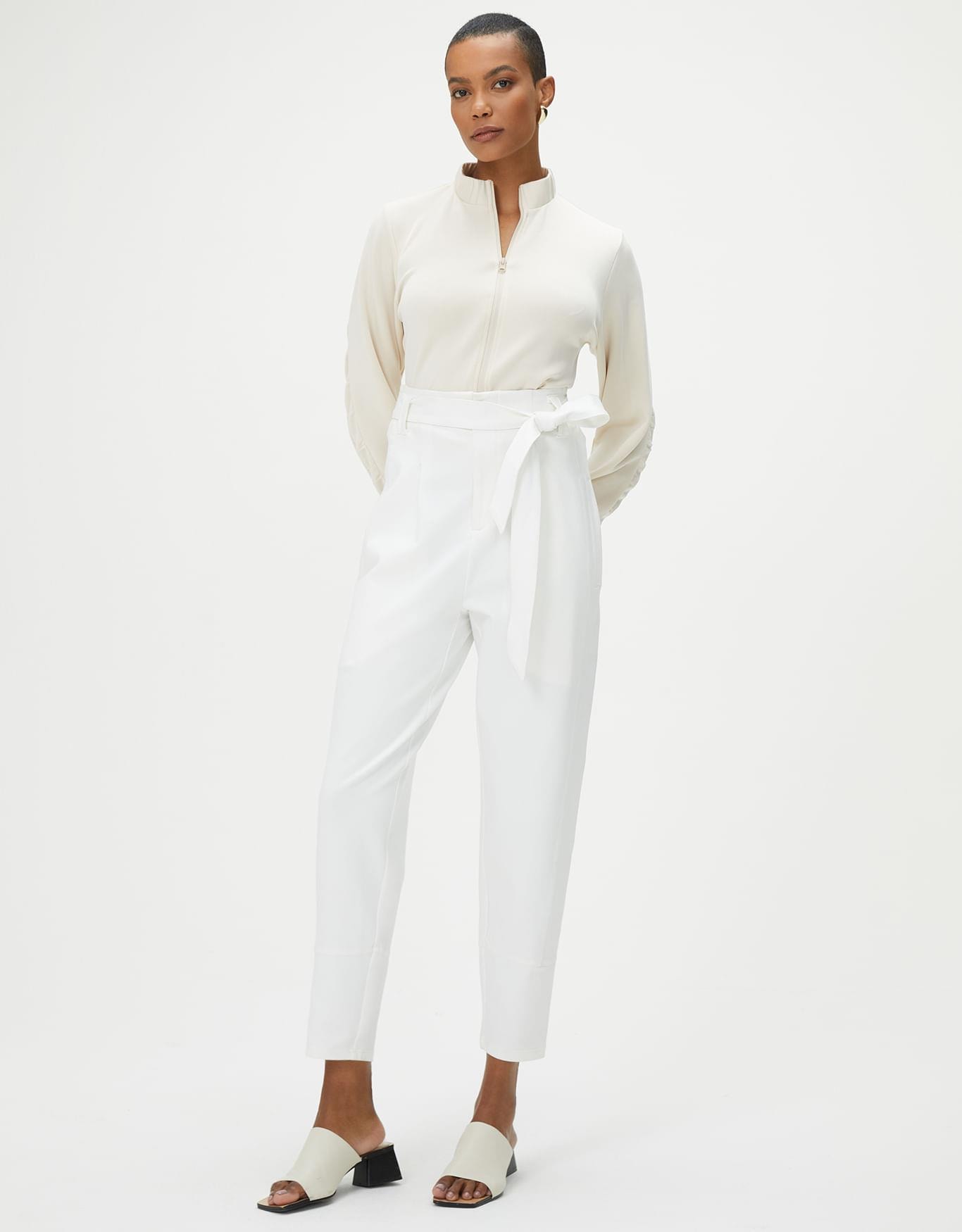 Calça Malha Estruturada Off White