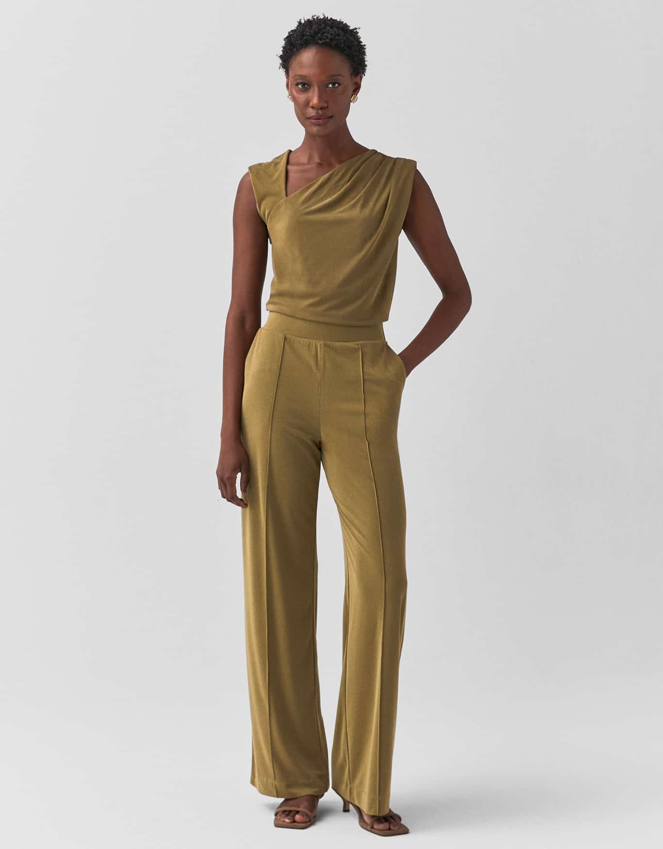 Calça Malha Friso Frontal