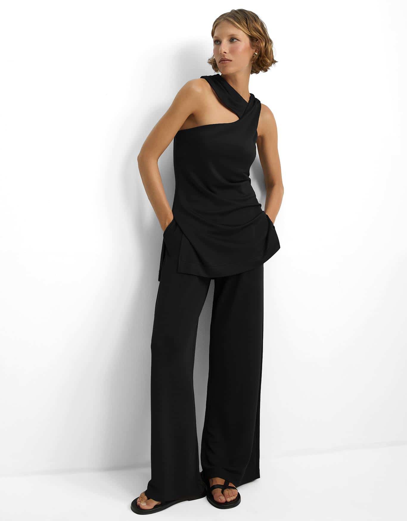 Calça Malha Pantalona